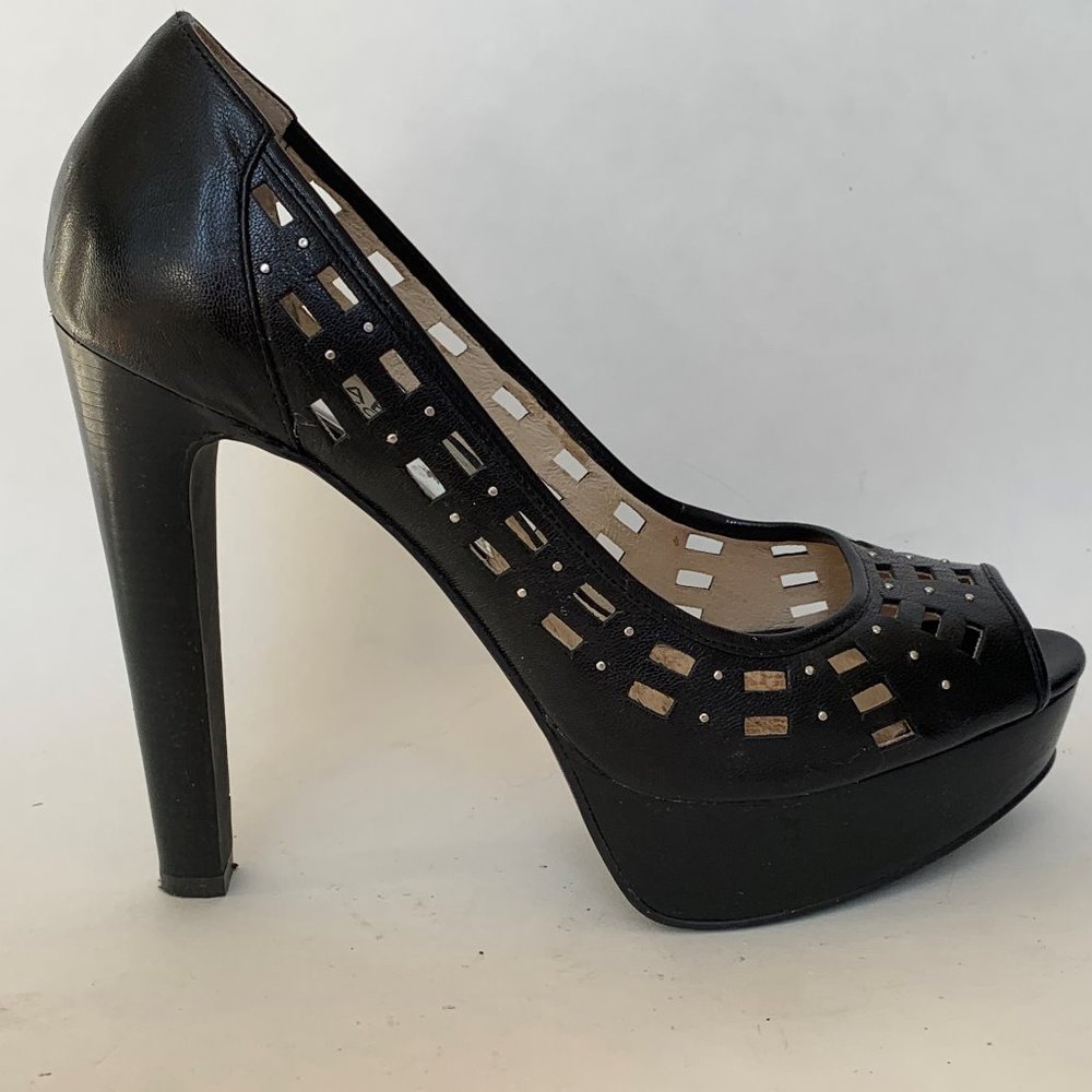 Black High -Heel Open Toe Michael Kors Shoes